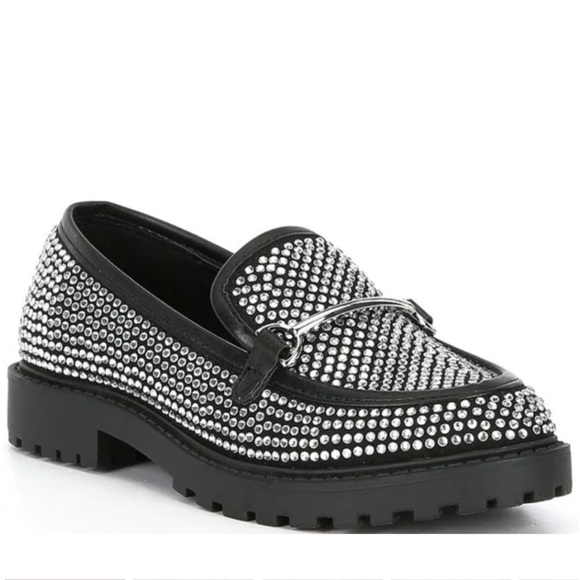 GB Girls' Teigan-Girl Embellished Lug Sole Loafers - Picture 1 of 9